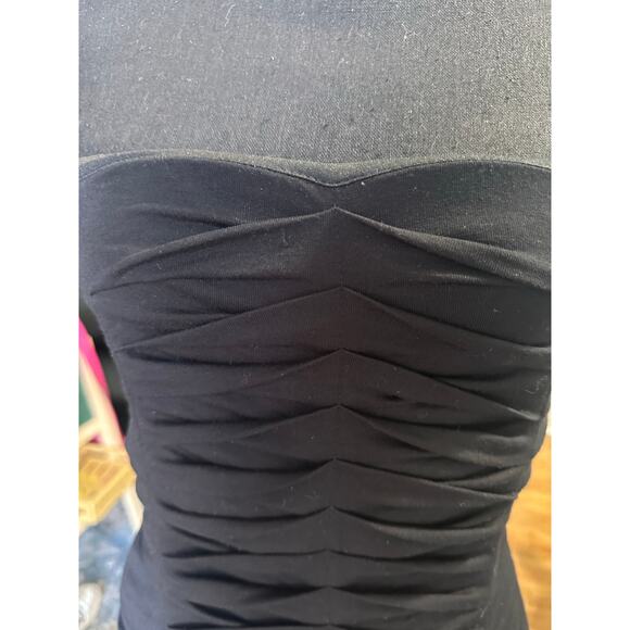 BEBE Black Ruched Strapless Bodycon Dress – Party & Night Out - Picture 3 of 6